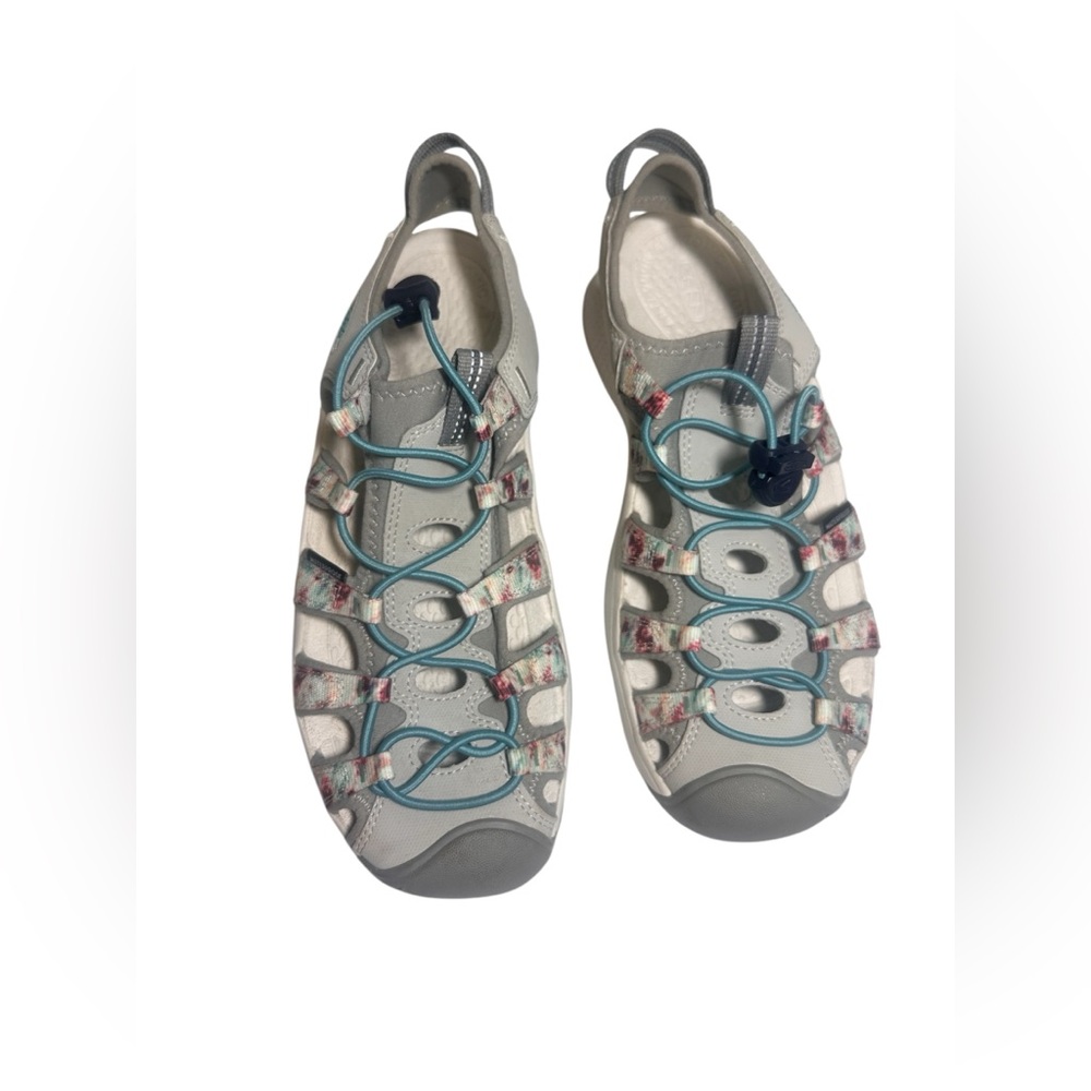 Keen Women Astoria West Closed Toe Waterproof Sport Sandals Vapor/Porcelain Sz 9